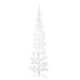 Vidaxl kunstkerstboom moitié avec un blanc standard à 210 cm blanc