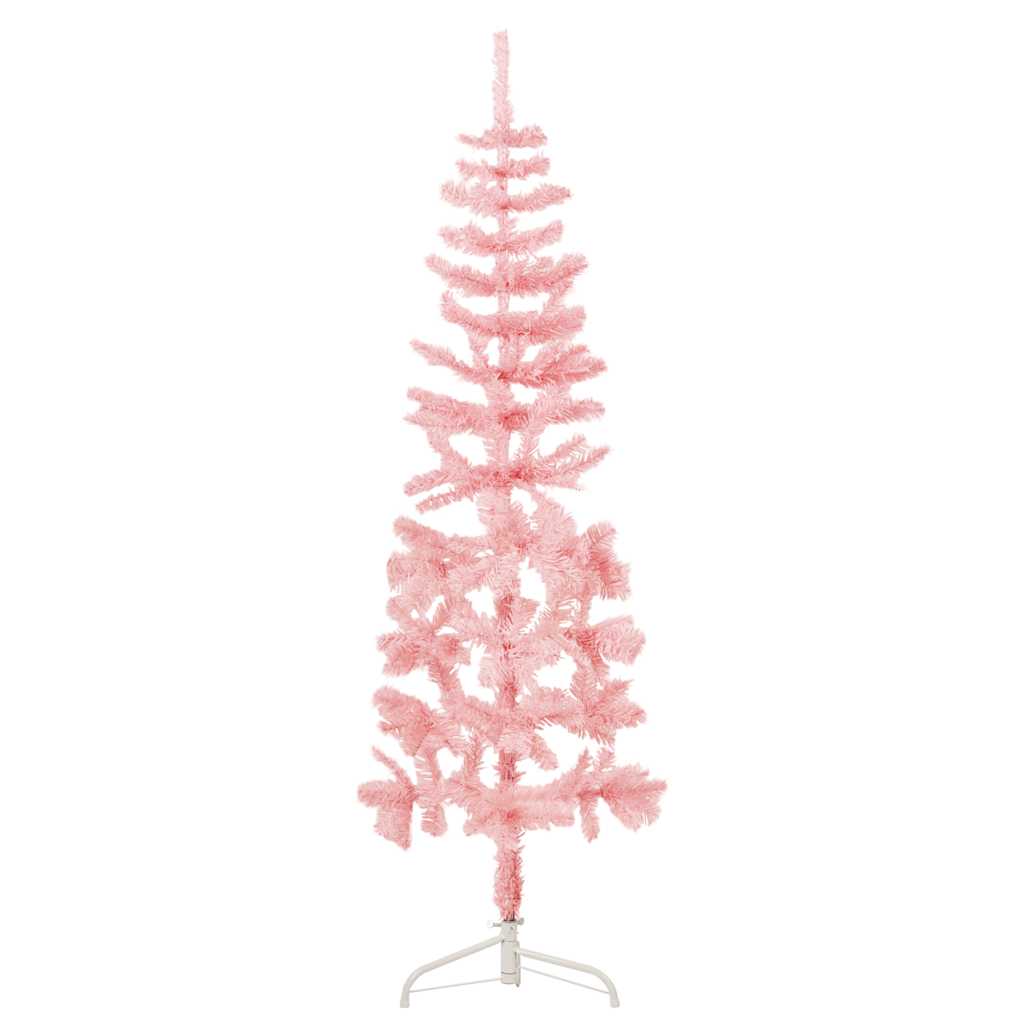 Vidaxl Kunstkerstboom moitié avec un rose standard à 120 cm standard