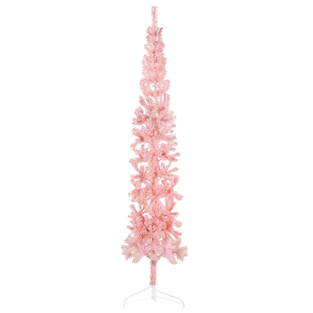 Vidaxl Kunstkerstboom moitié avec un rose standard de 210 cm standard