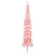 Vidaxl Kunstkerstboom moitié avec un rose standard à 240 cm standard