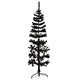 Vidaxl kunstkerstboom moitié avec un noir standard de 120 cm noire