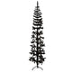 Vidaxl kunstkerstboom moitié avec un noir standard à 210 cm noir