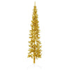 Vidaxl kunstkerstboom moitié avec de couleur or étroite de 240 cm standard