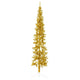Vidaxl kunstkerstboom moitié avec de couleur or étroite de 240 cm standard