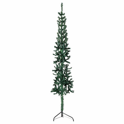 Vidaxl kunstkerstboom moitié avec un vert standard à 120 cm vert