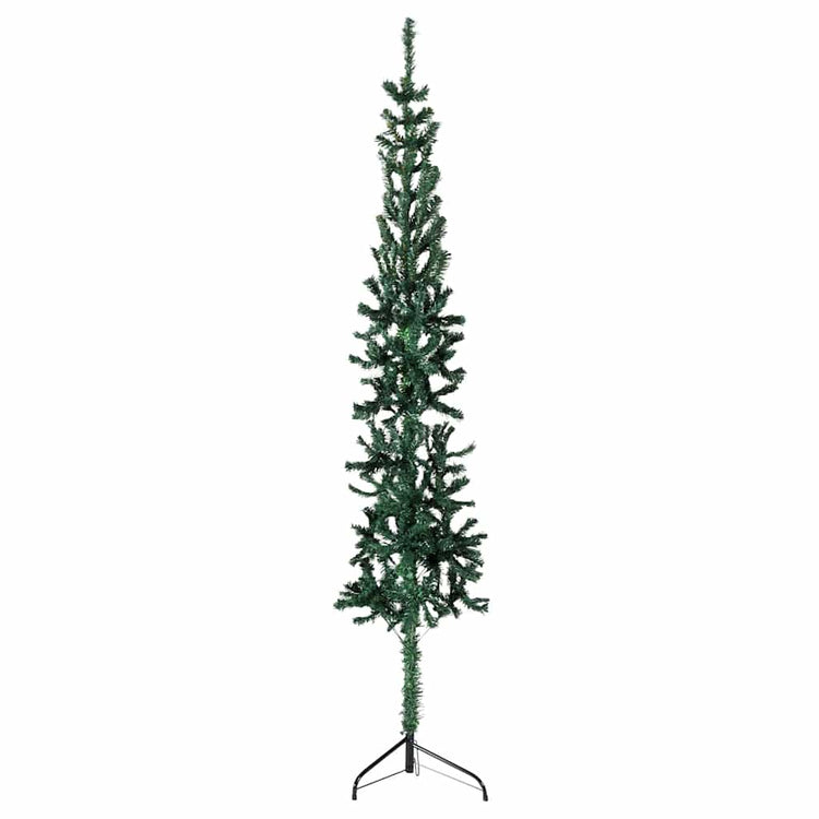 Vidaxl kunstkerstboom moitié avec un vert standard à 120 cm vert
