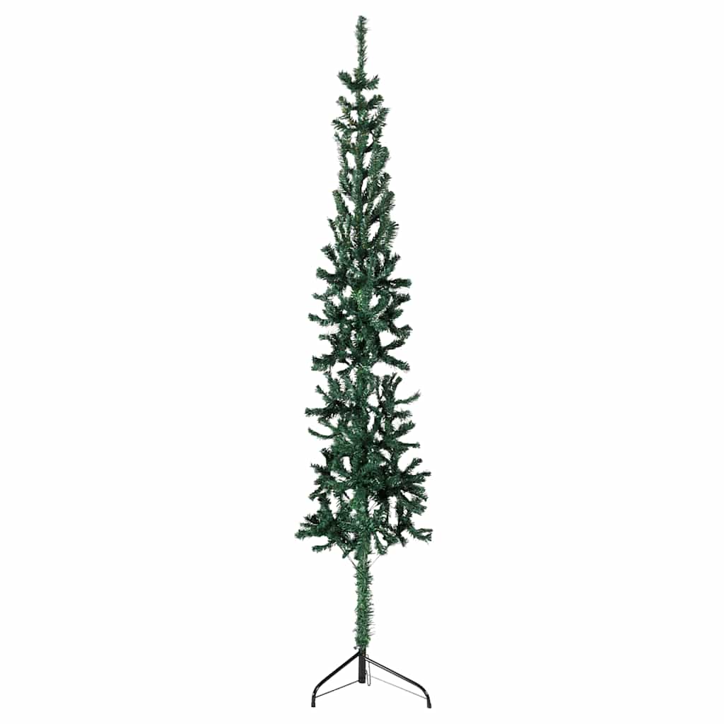 Vidaxl kunstkerstboom moitié avec un vert étroit standard de 150 cm