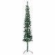 Vidaxl kunstkerstboom moitié avec un vert étroit standard de 150 cm