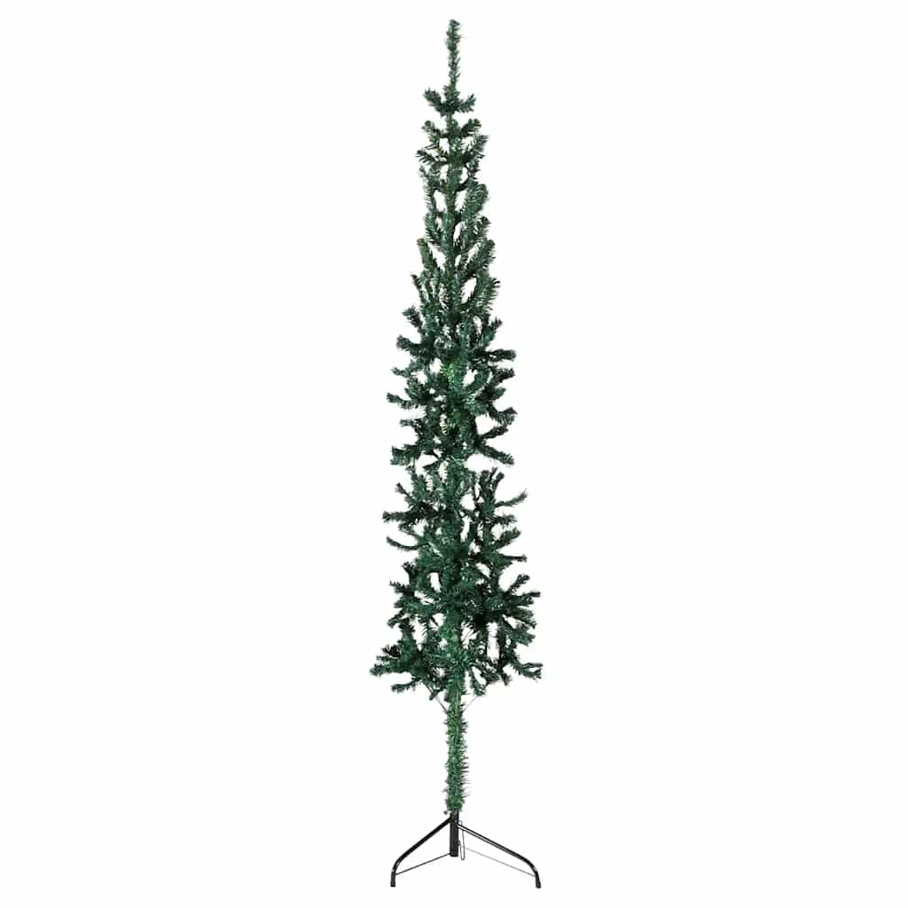 Vidaxl kunstkerstboom moitié avec un vert standard à 240 cm vert standard