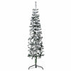 Vidaxl kunstkerstboom moitié avec neige étroite 150 cm