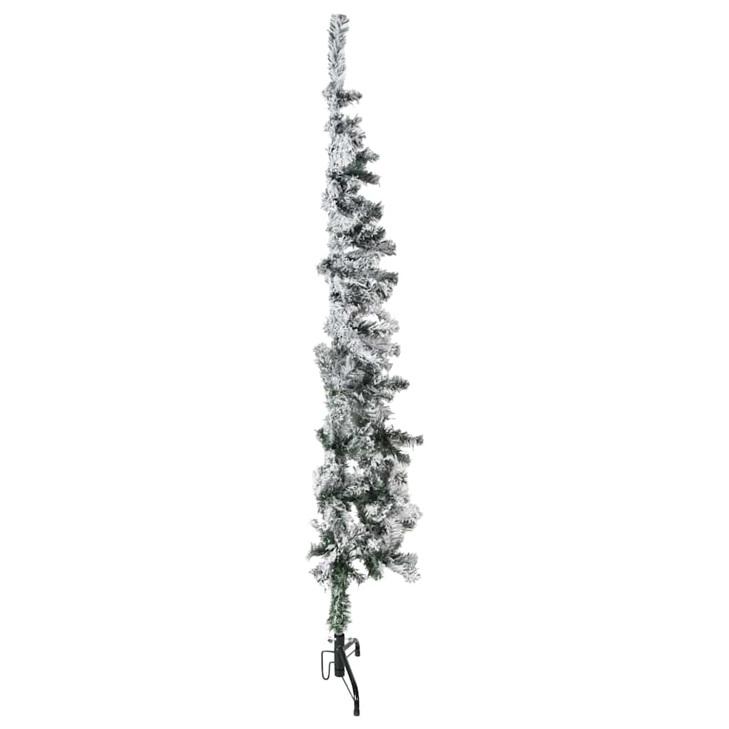 Vidaxl kunstkerstboom moitié avec neige étroite 150 cm