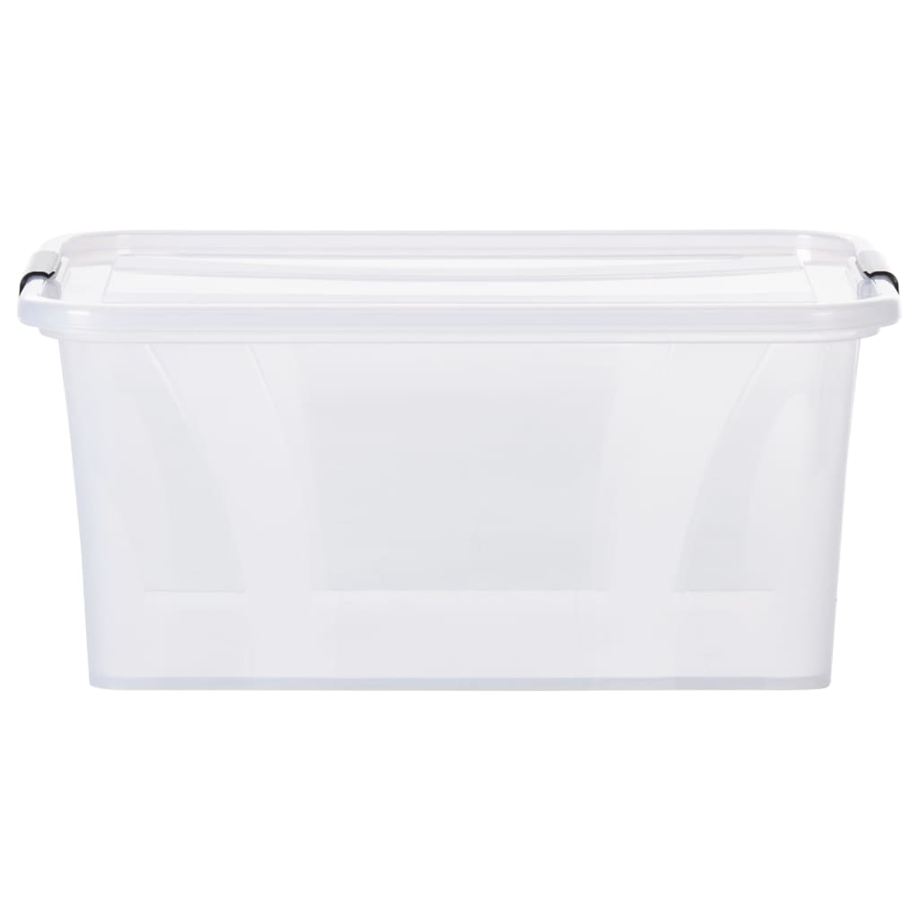 Boîtes de stockage Vidaxl 2 ST avec les couvercles 32 L transparents