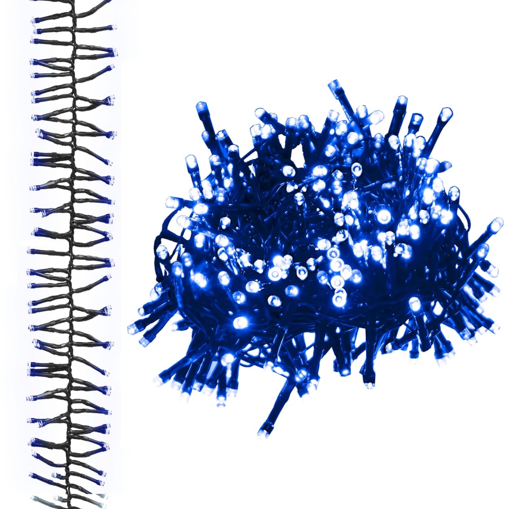 Vidaxl Light Garland Cluster avec 1000 LEDS Bleu 11 M PVC