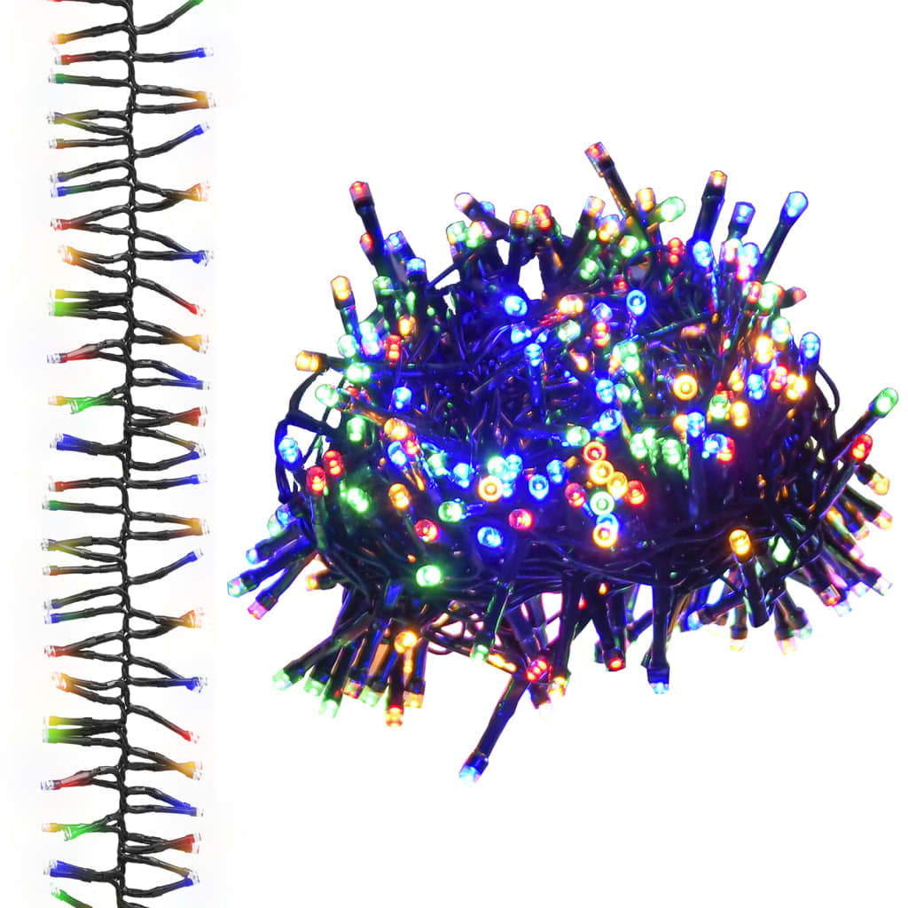 Vidaxl Light Garland Cluster avec 1000 LEDS Multicolored 11 M PVC