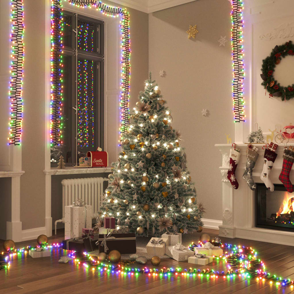 Vidaxl Light Garland Cluster avec 2000 LED Multicolored 17 M PVC