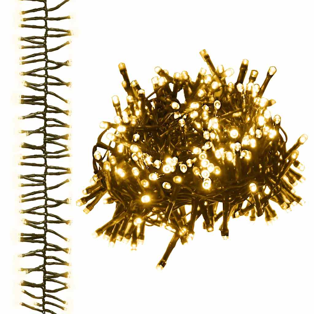 Vidaxl Light Garland Cluster avec 3000 LEDS blanc chaud 23 M PVC