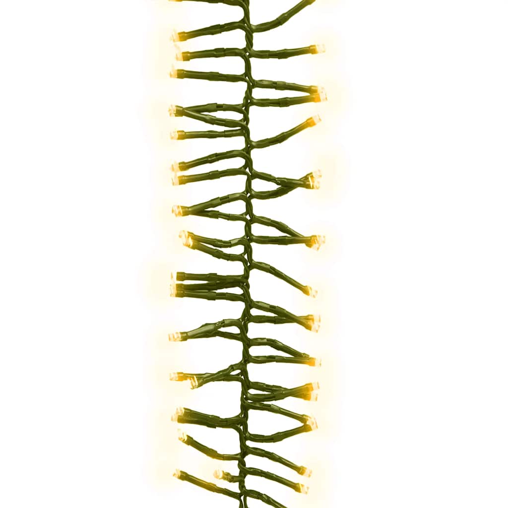 Vidaxl Light Garland Cluster avec 3000 LEDS blanc chaud 23 M PVC