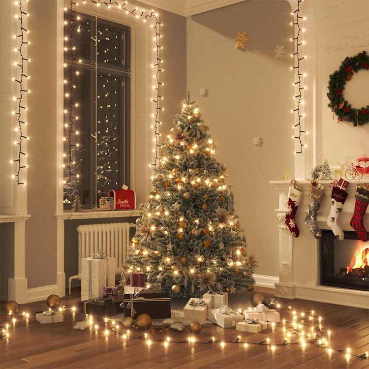 Vidaxl Garland Light Compact avec 1000 LEDS blanc chaud 25 M PVC
