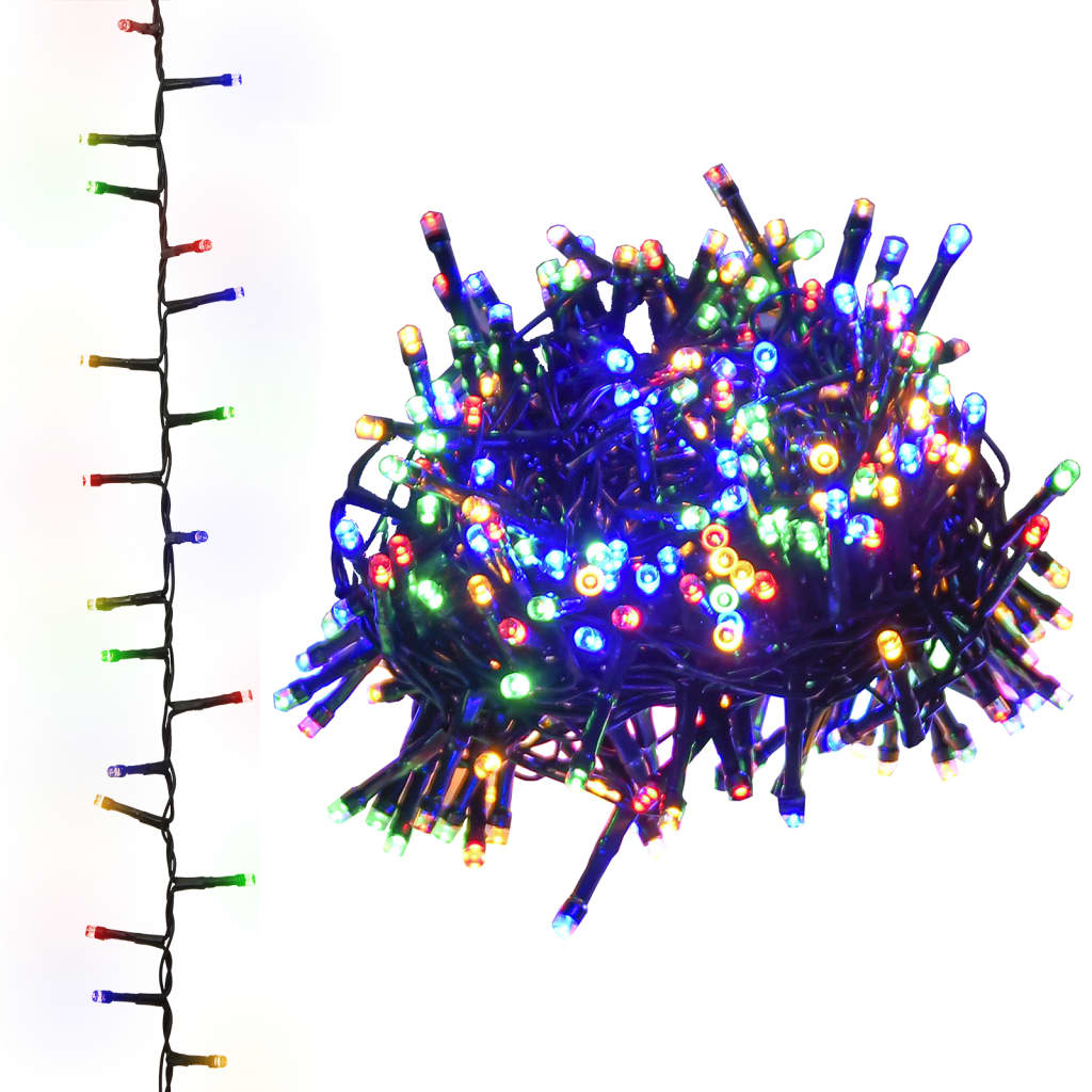 Vidaxl Garland Light compact avec 1000 LEDS multi-colorants 25 M PVC