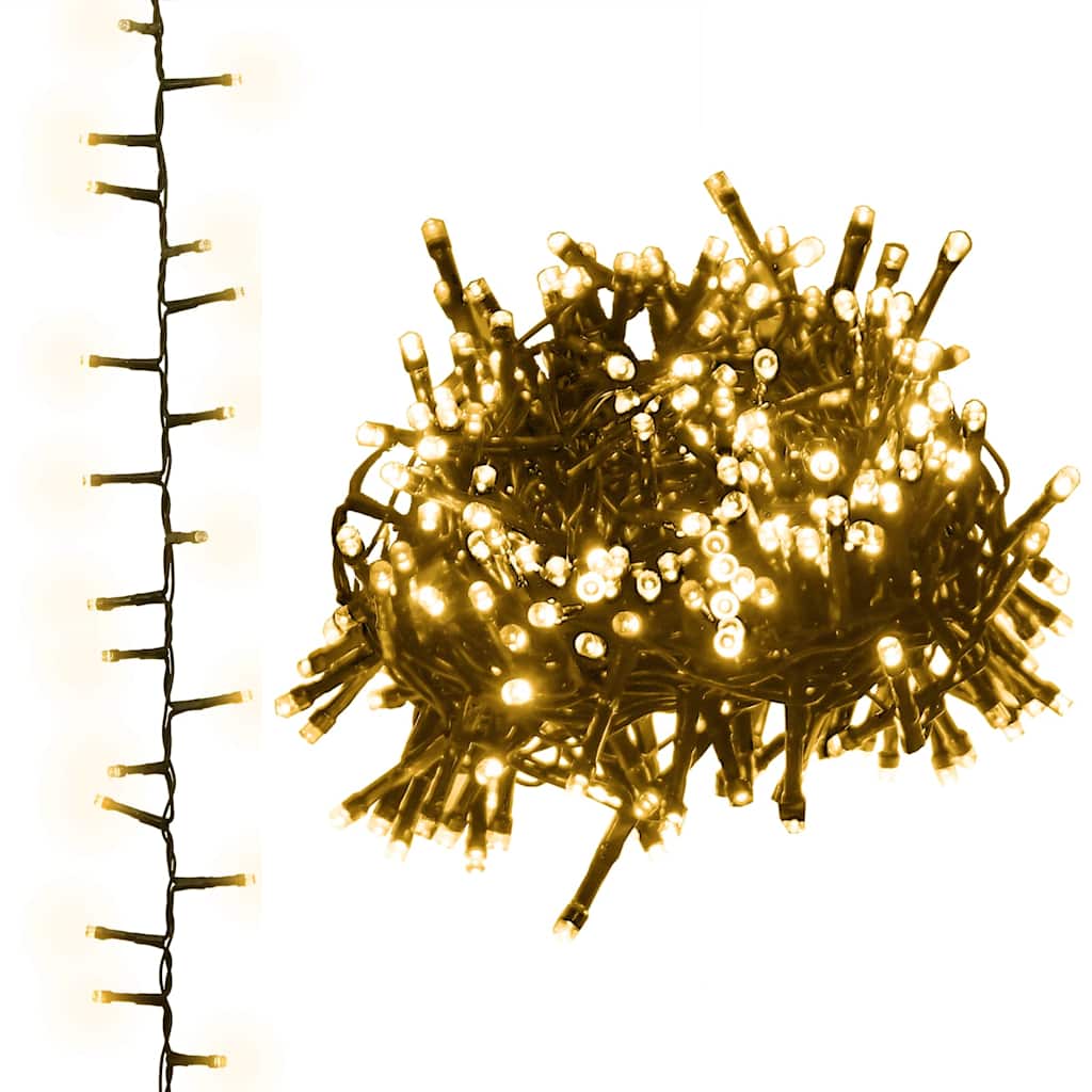 Vidaxl Garland Light Compact avec 2000 LEDS blanc chaud 45 M PVC