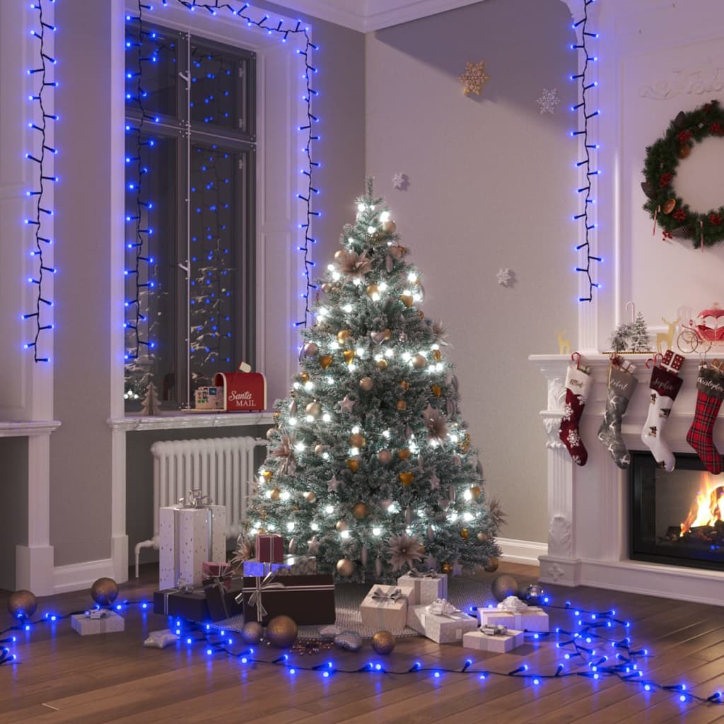Vidaxl Garland Light Compact avec 2000 LEDS Bleu 45 M PVC
