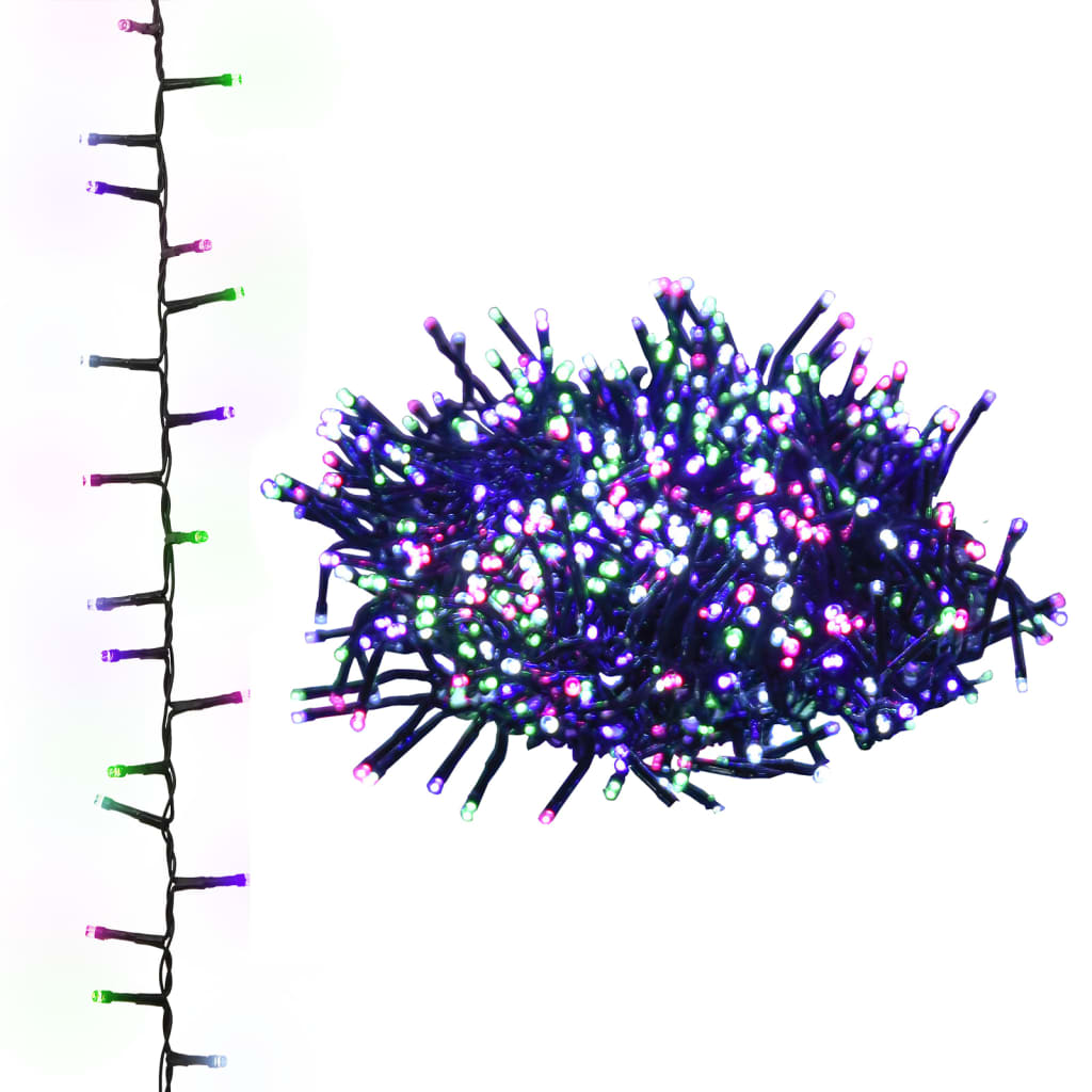 Vidaxl Garland Light compact avec 3000 LEDS pastel multicolore 65 M PVC