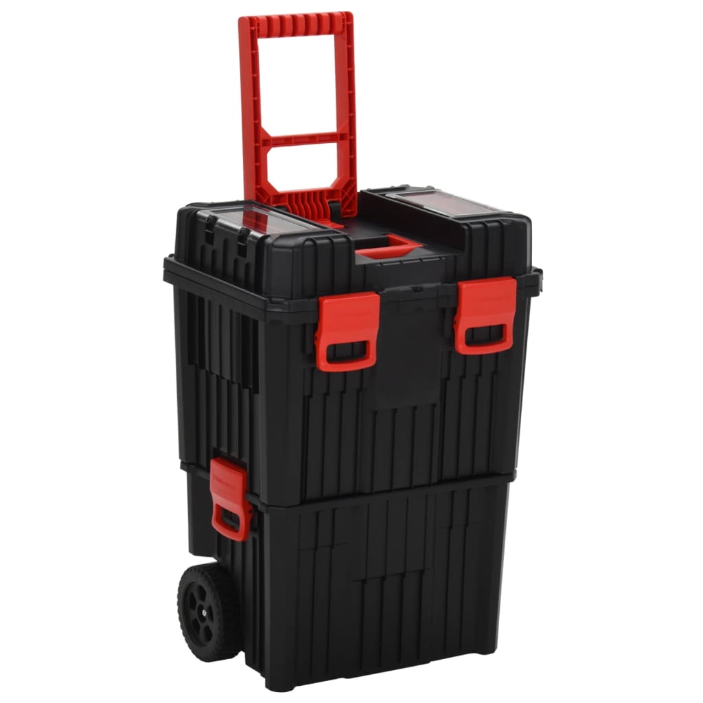 Vidaxl Tolley Trolley Polypropène noir et rouge