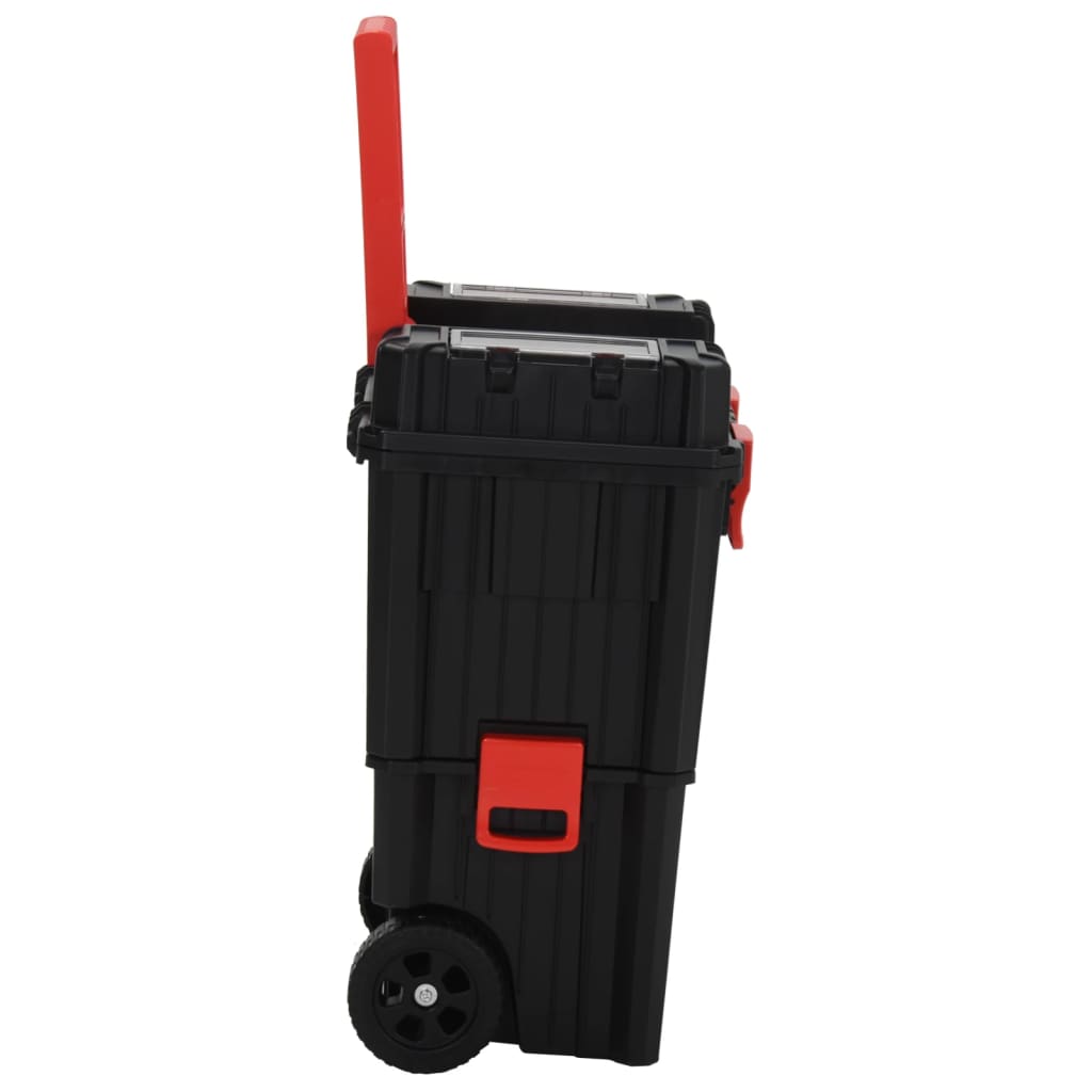 Vidaxl Tolley Trolley Polypropène noir et rouge