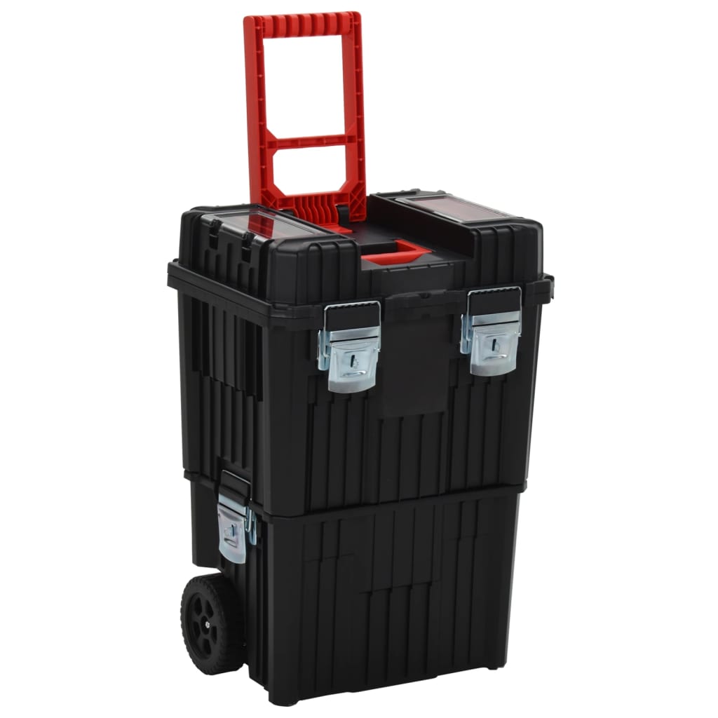 Vidaxl Tolley Trolley Polypropène noir et rouge