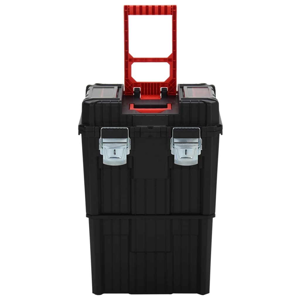 Vidaxl Tolley Trolley Polypropène noir et rouge