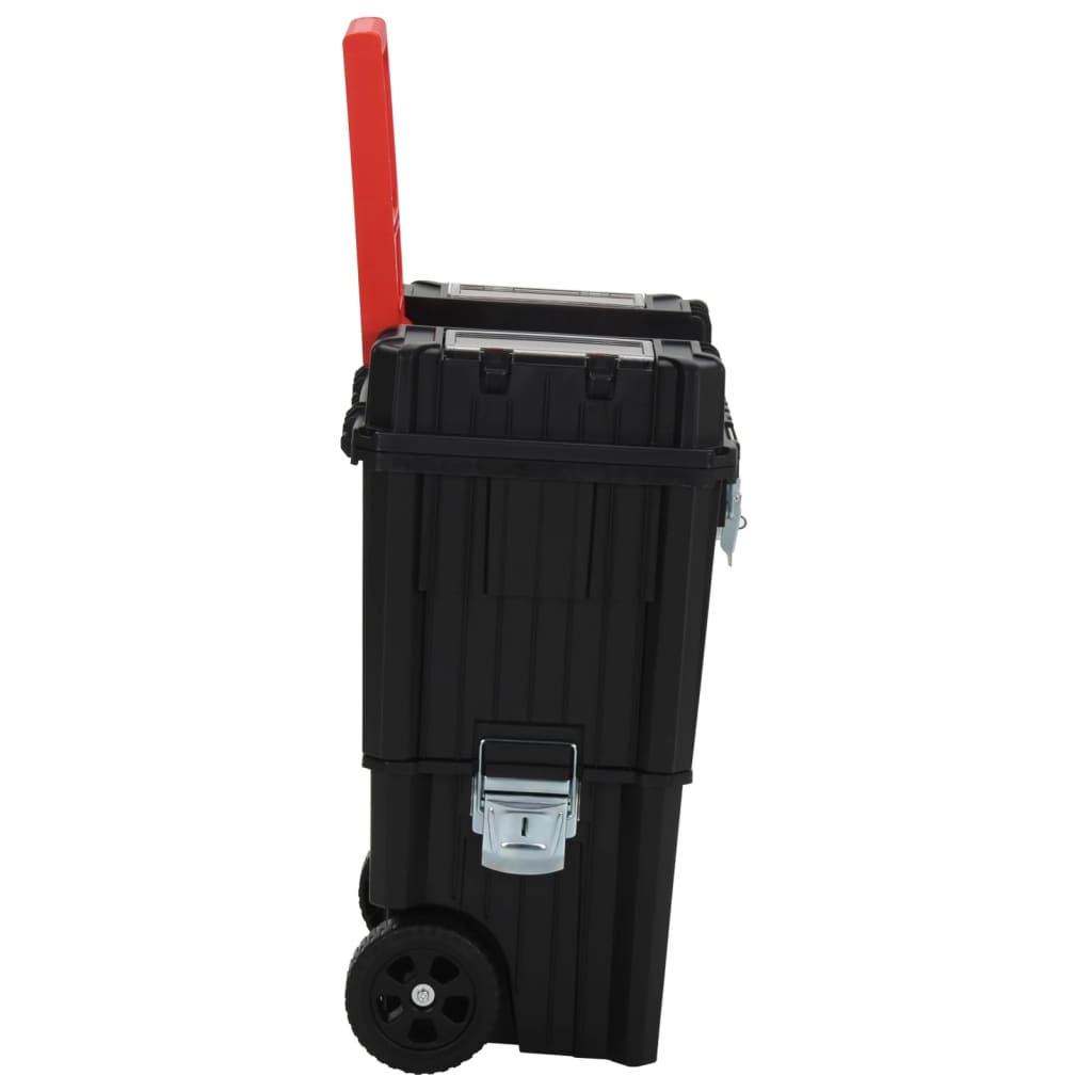 Vidaxl Tolley Trolley Polypropène noir et rouge