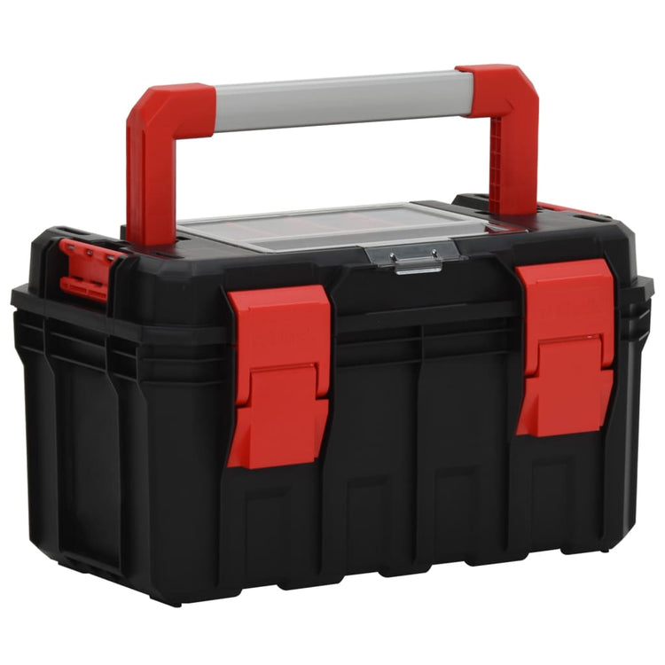 Vidaxl Toolbox 45x28x26,5 cm noir et rouge