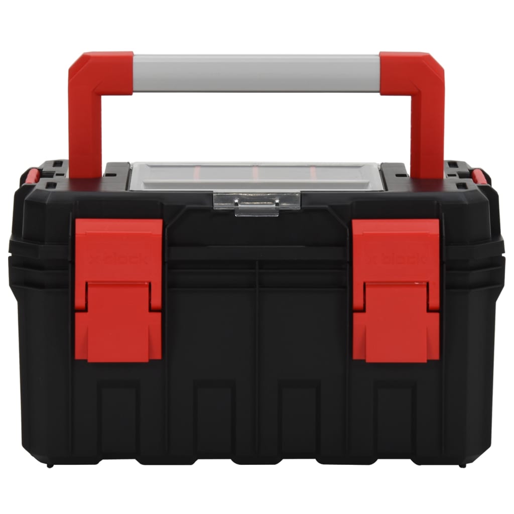 Vidaxl Toolbox 45x28x26,5 cm noir et rouge