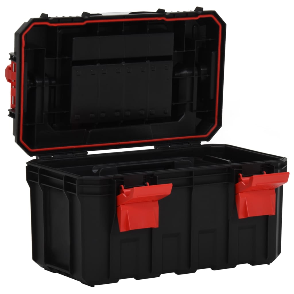 Vidaxl Toolbox 45x28x26,5 cm noir et rouge