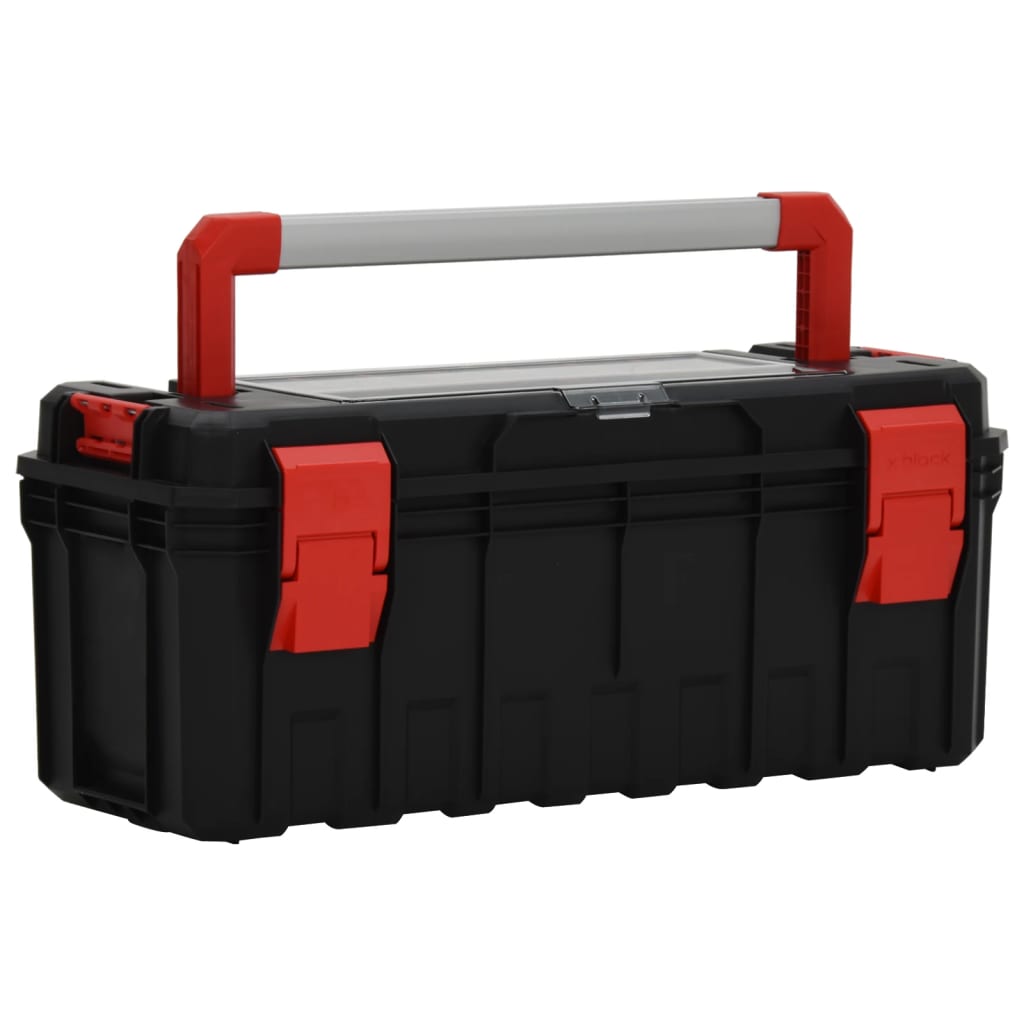 Vidaxl Toolbox 65x28x31,5 cm noir et rouge