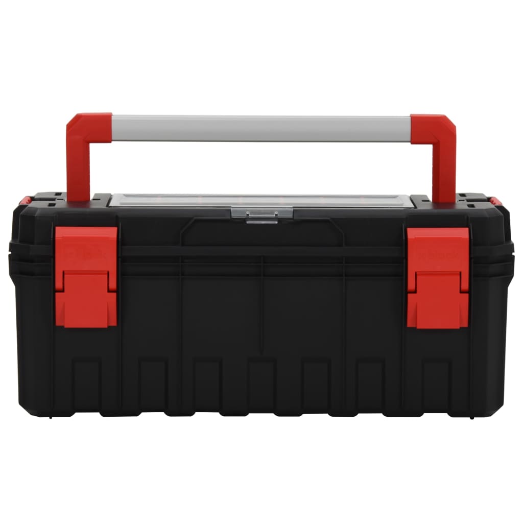 Vidaxl Toolbox 65x28x31,5 cm noir et rouge