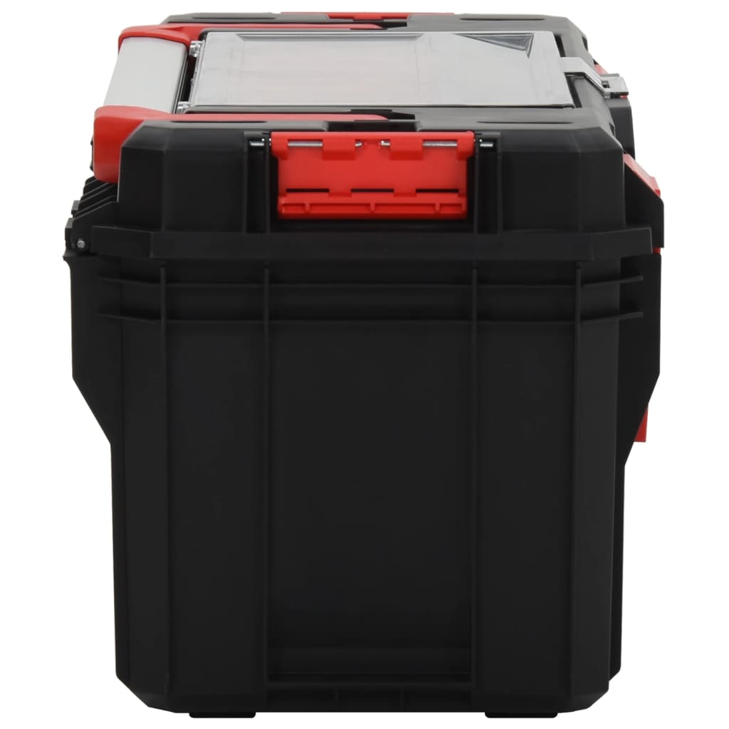 Vidaxl Toolbox 65x28x31,5 cm noir et rouge