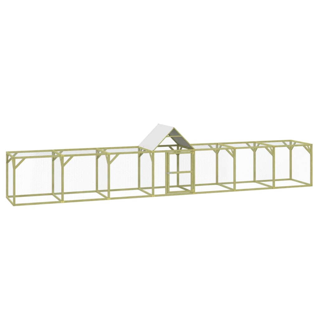 Vidaxl Chicken Coop 700x100x150 cm Pine solide imprégnée