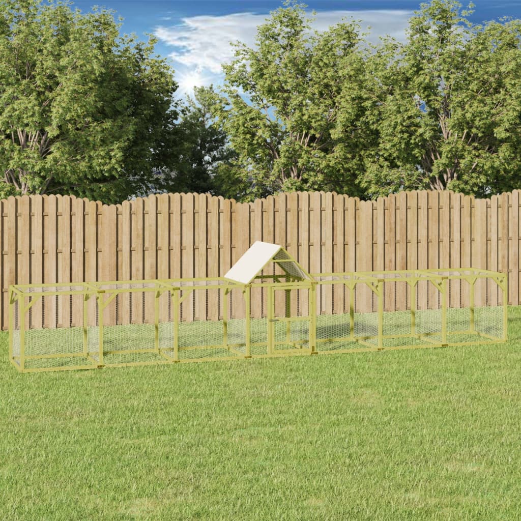 Vidaxl Chicken Coop 700x100x150 cm Pine solide imprégnée