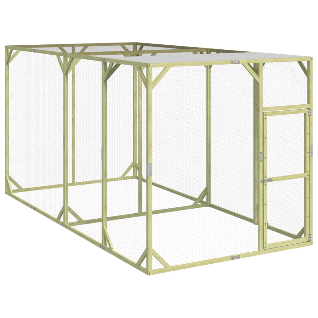 Vidaxl Chicken Coop 200x400x200 cm Pine solide imprégnée