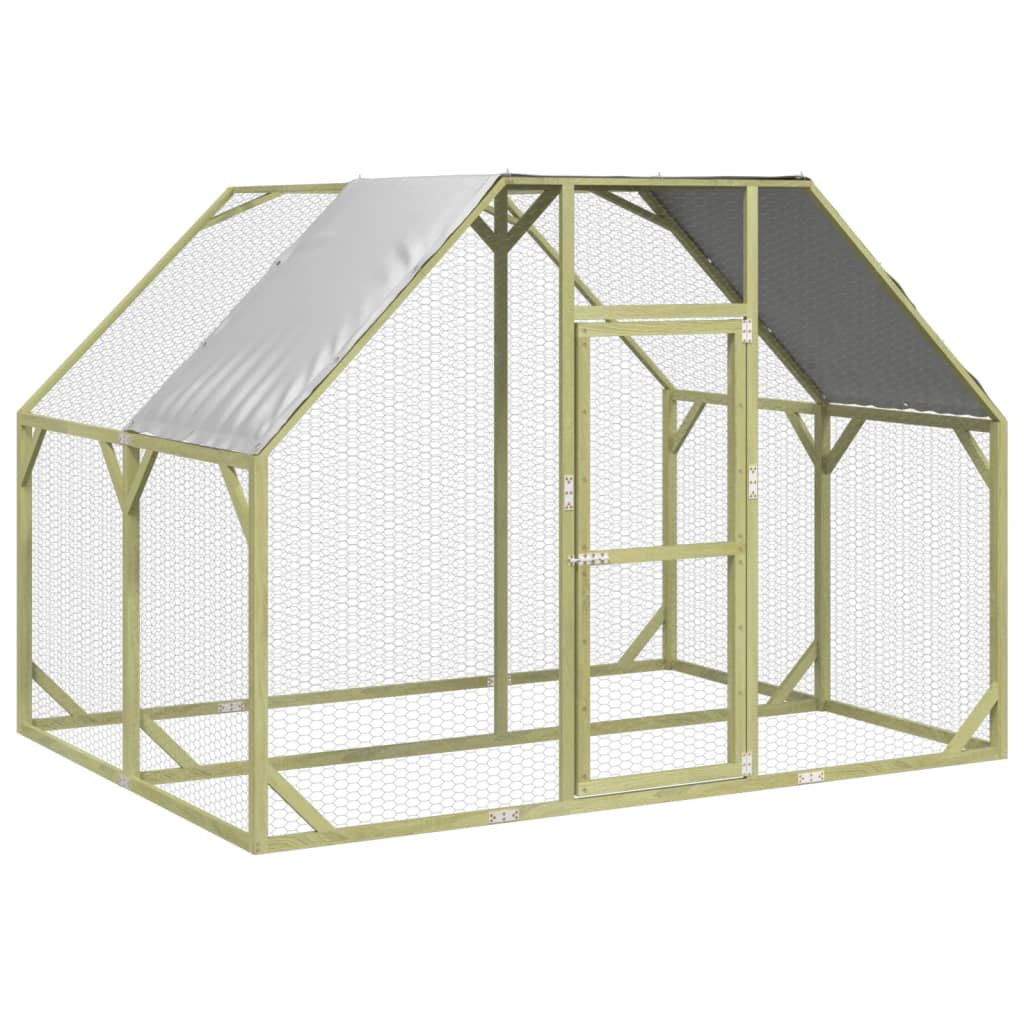 Vidaxl Poulet Coop 268x200x190 cm Pine solide imprégnée