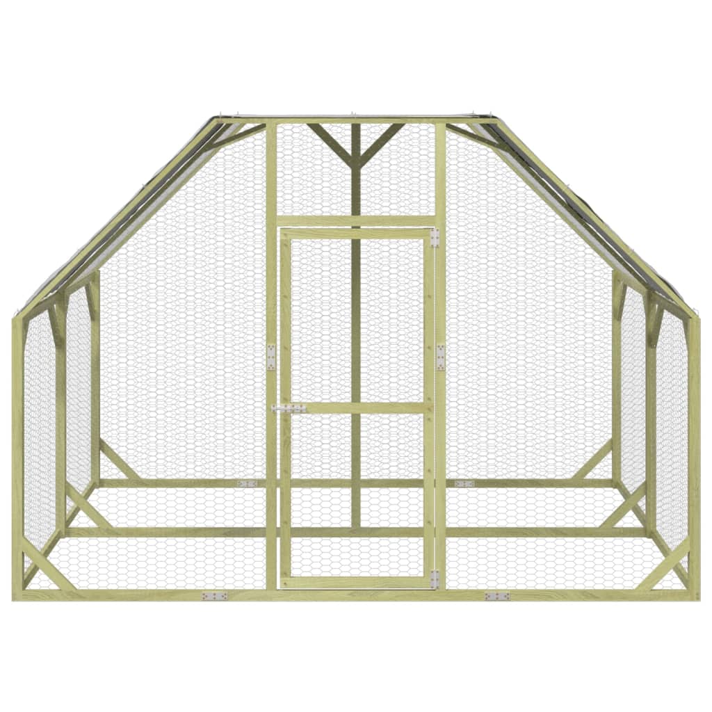 Vidaxl Poulet Coop 268x200x190 cm Pine solide imprégnée