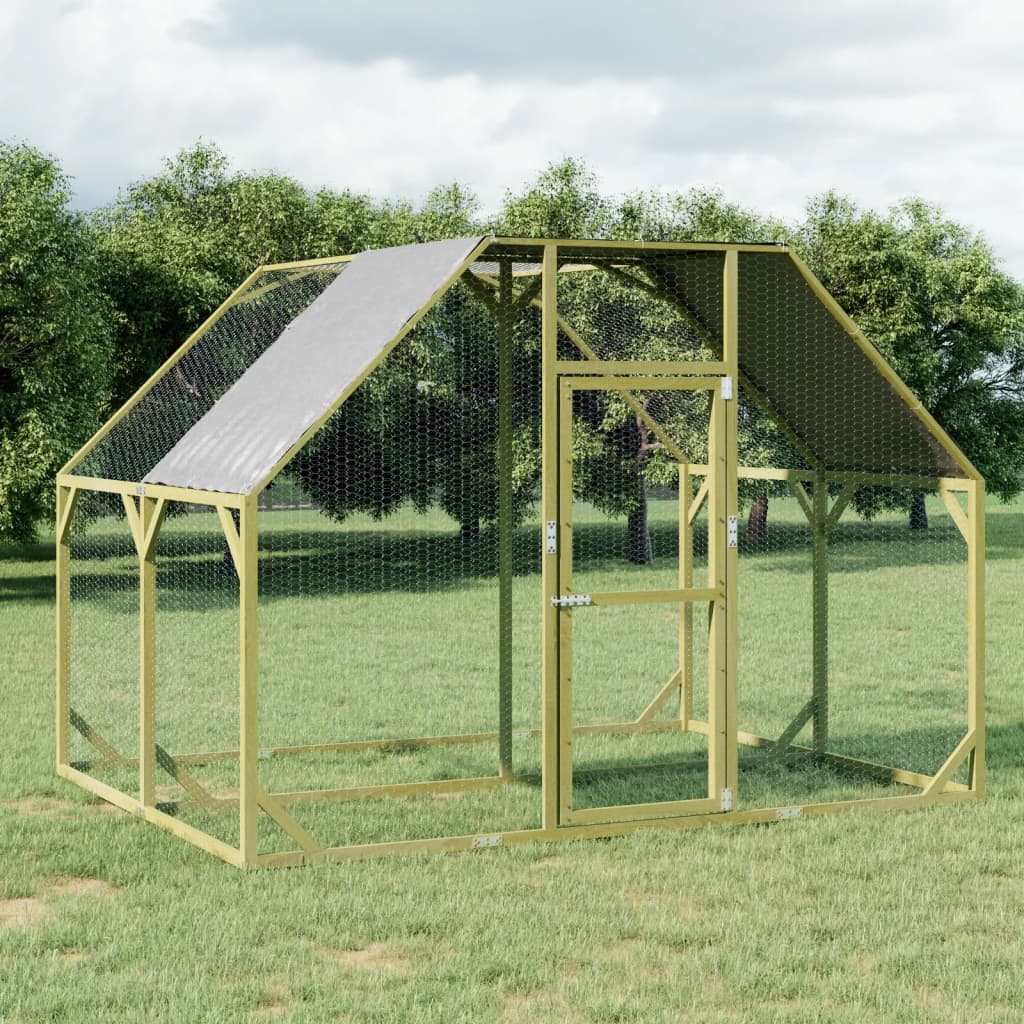 Vidaxl Poulet Coop 268x200x190 cm Pine solide imprégnée
