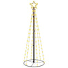 Vidaxl kegelkerstboom 108 LEDS 70x180 cm blanc chaud