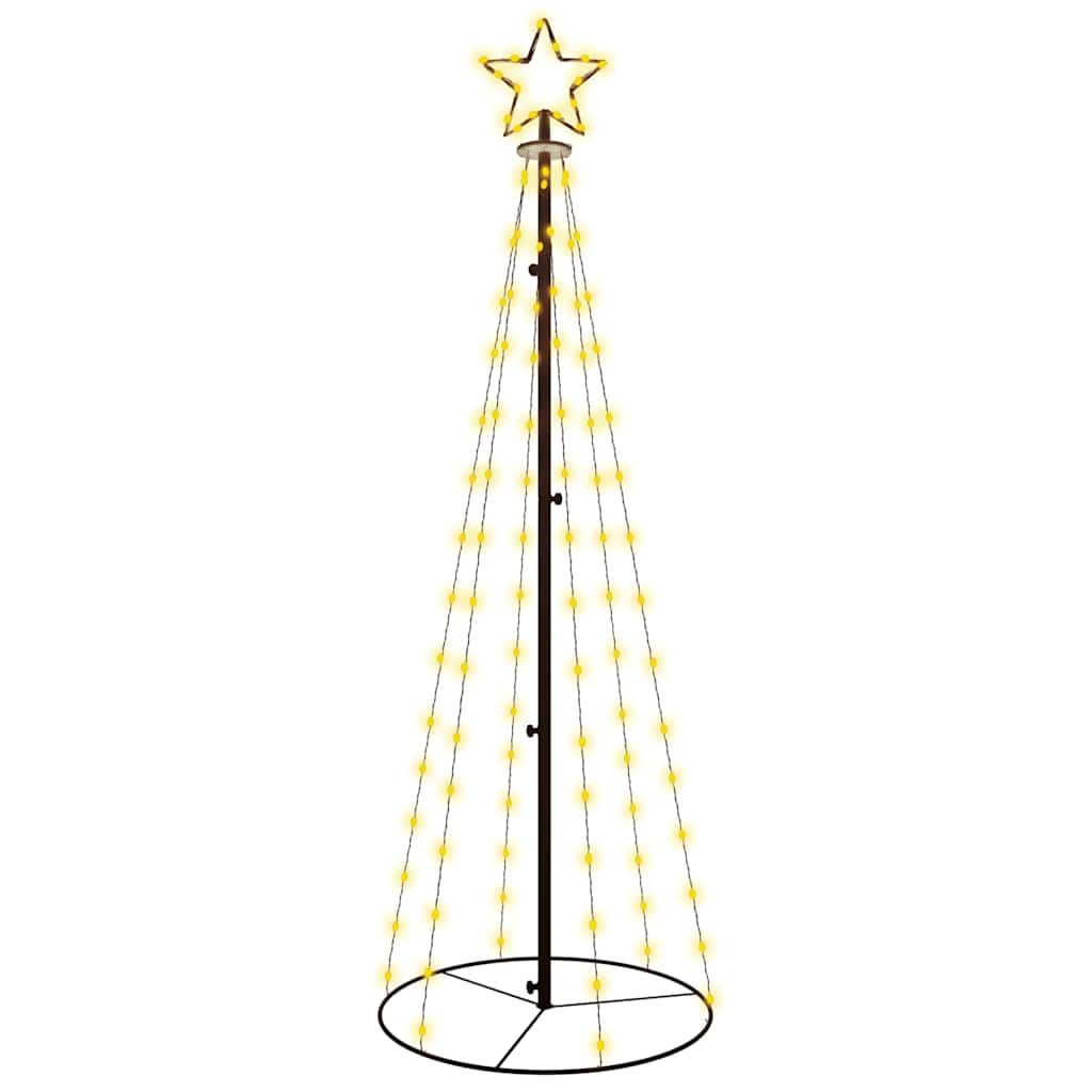 Vidaxl kegelkerstboom 108 LEDS 70x180 cm blanc chaud