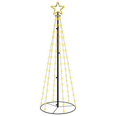 Vidaxl kegelkerstboom 108 LEDS 70x180 cm blanc chaud