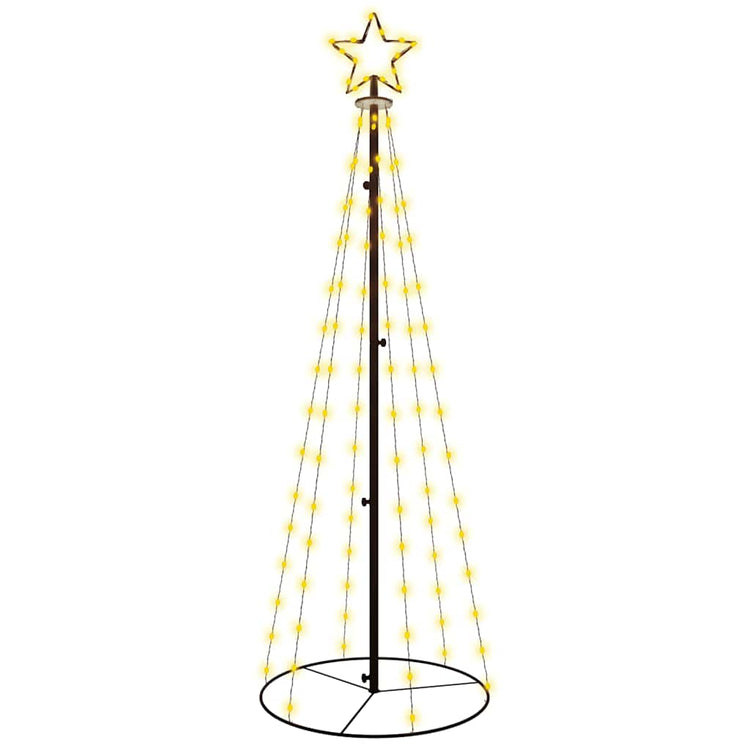 Vidaxl kegelkerstboom 108 LEDS 70x180 cm blanc chaud