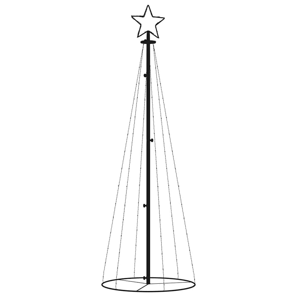 Vidaxl kegelkerstboom 108 LEDS 70x180 cm blanc chaud