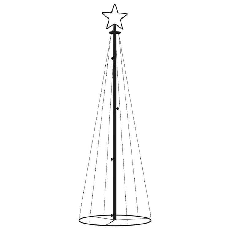 Vidaxl kegelkerstboom 108 LEDS 70x180 cm blanc chaud