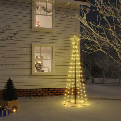 Vidaxl kegelkerstboom 108 LEDS 70x180 cm blanc chaud